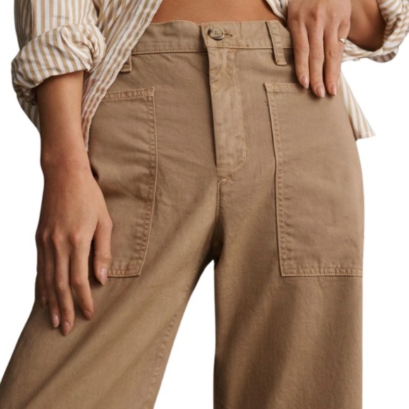 Velvet by Graham & Spencer Brylie Sanded Twill Utility Pant – Khaki | Size 4 - Picture 2 of 10